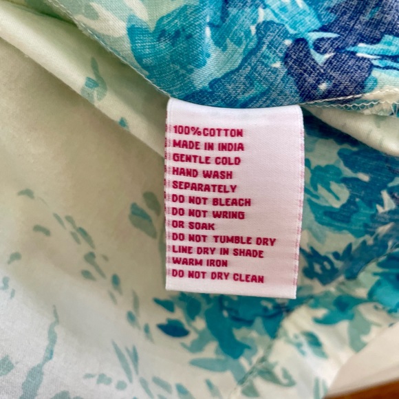 Vibrant Blue & White Anthropologie Pleated Circle Midi Skirt Spring Dress Size 4 - Picture 8 of 9